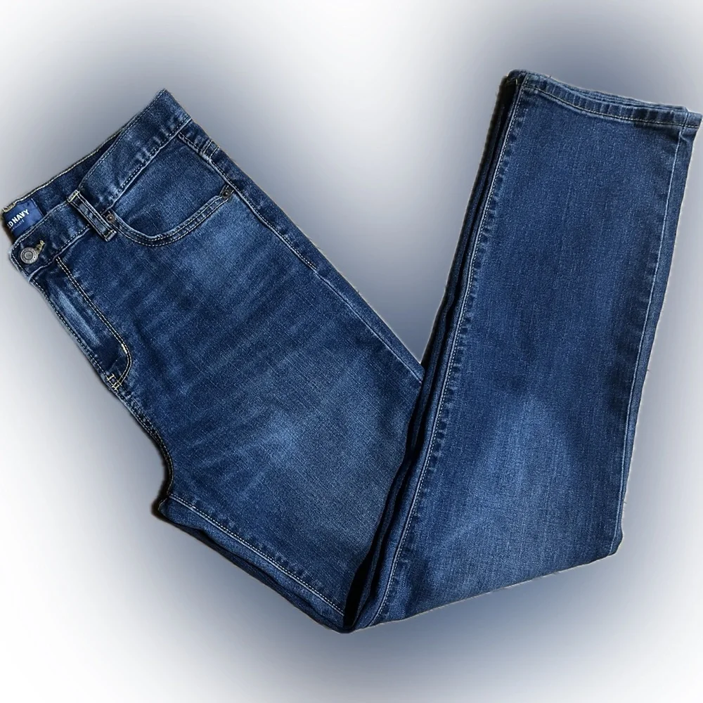 EUC Old Navy Kids SZ 18 skinny 5-pocket blue jeans adjustable interior waistband